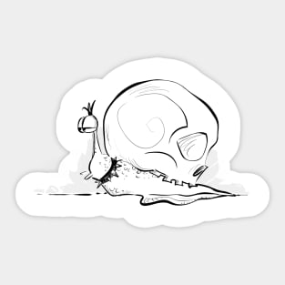 Skull Snail Sticker